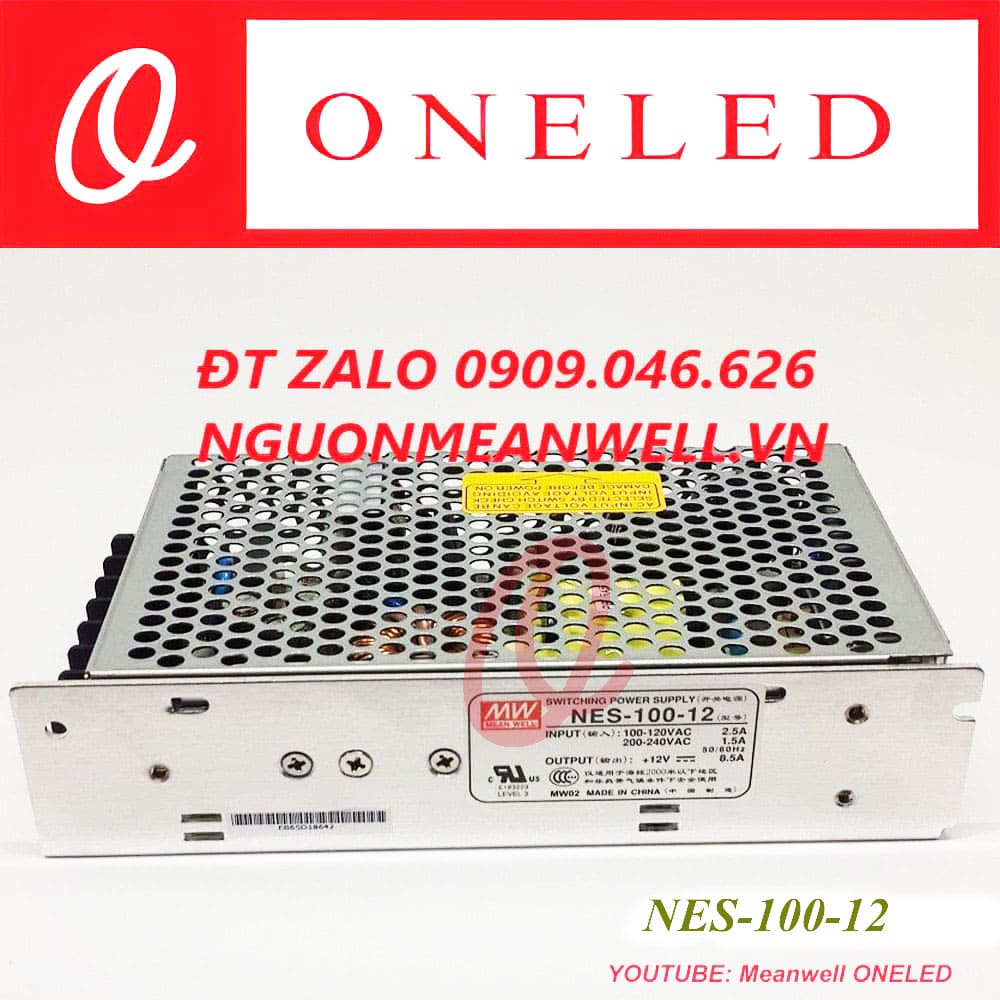 Bộ Nguồn Dạng Tĩnh NES-100-12 - Meanwell 0909153888 OMRON
